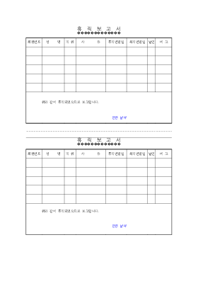 휴직보고서 휴직보고서
